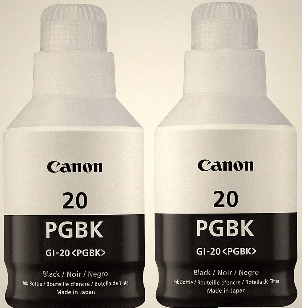 2 Pack Genuine Canon GI-20 Black Ink Bottle for PIXMA G5020 G6020 G7020 MegaTank