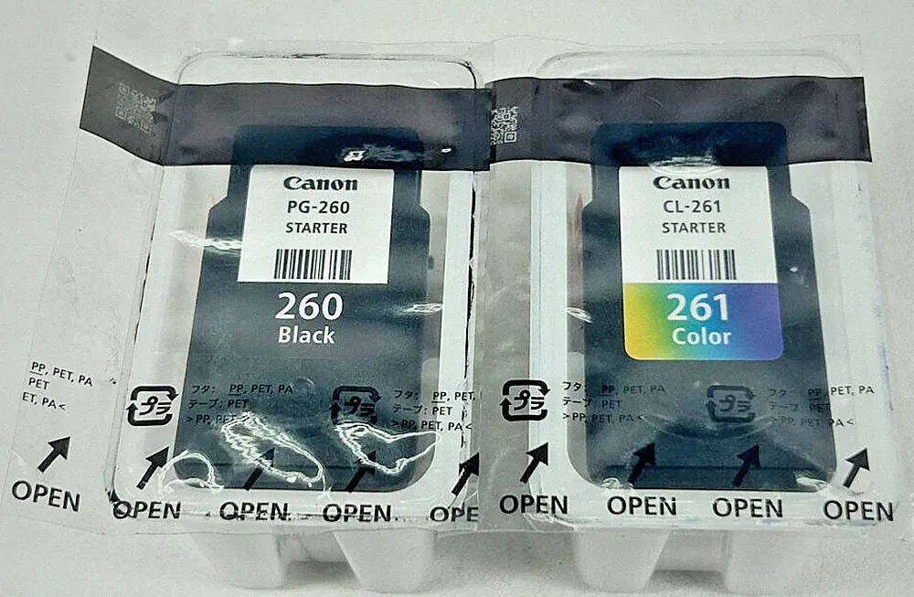 2PK GENUINE Canon PG-260 CL-261 STARTER Ink for PIXMA TR7020 TS5320 TS6420