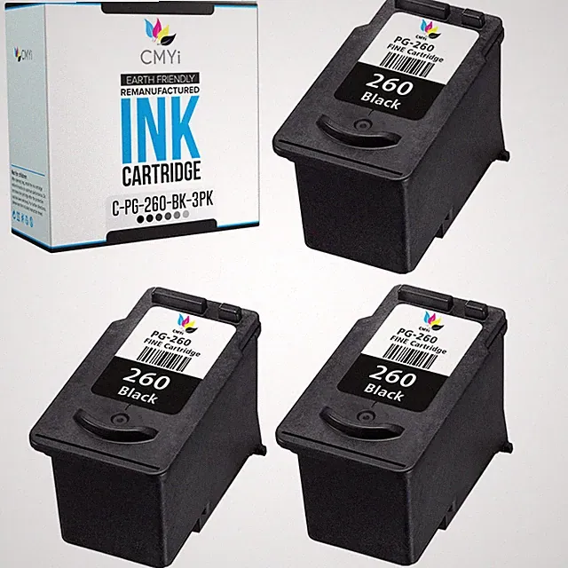 3-Pack Replacement PG-260 Ink Cartridge for Canon PIXMA TR7020 TR7020a TR7022a