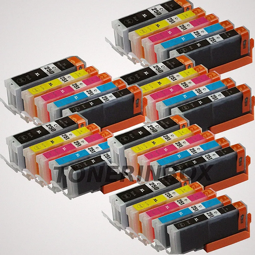 30 Pk PGI250XL CLI251XL Ink Set For Canon Pixma MG5420 MG5520 MG6320 MX722 MX922