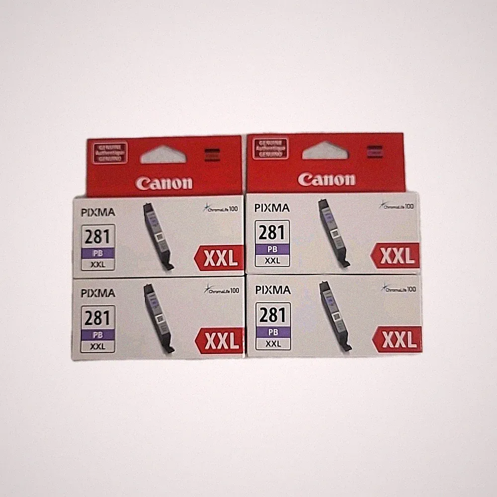 4 Pack Canon CLI-281 XXL Original Ink Cartridge - Photo Blue (1984c001)
