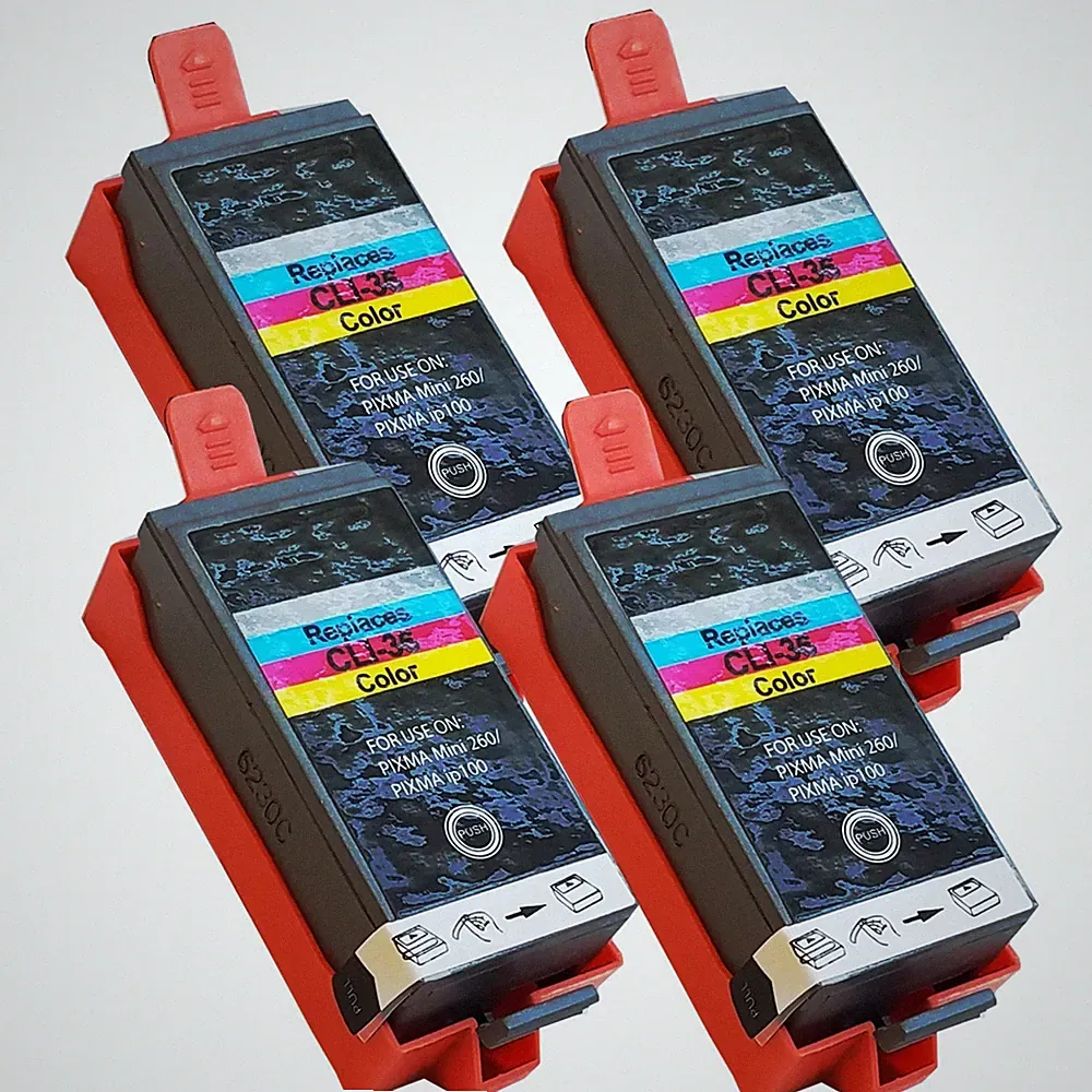 4pk Color Ink Cartridge for Canon CLI-36 CLI36 PIXMA iP100 iP110 Mini260 Printer