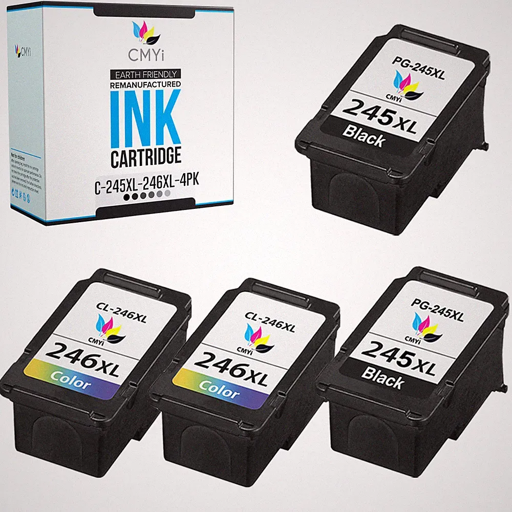 4PK Compatible Canon Printer Ink 245XL and 246XL for PIXMA TS3129 TS3150 TS3151