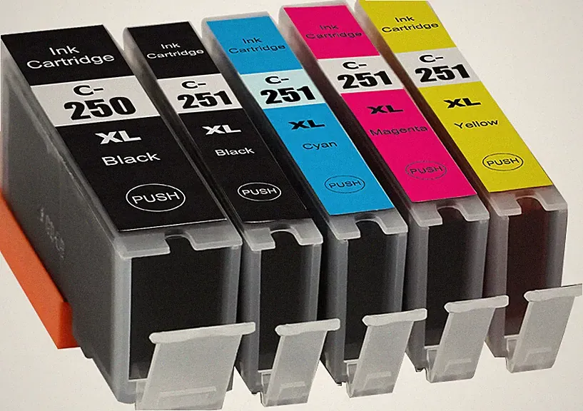 5P XL Printer Ink Combo for Canon PGI-250 CLI-251 MG5620 MG6620 MX920 iX6820