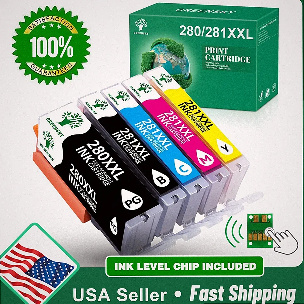 5PK Printer Ink for Canon PGI-280 CLI-281 XXL PIXMA TS8120 TR8620 TS9120 TS9520