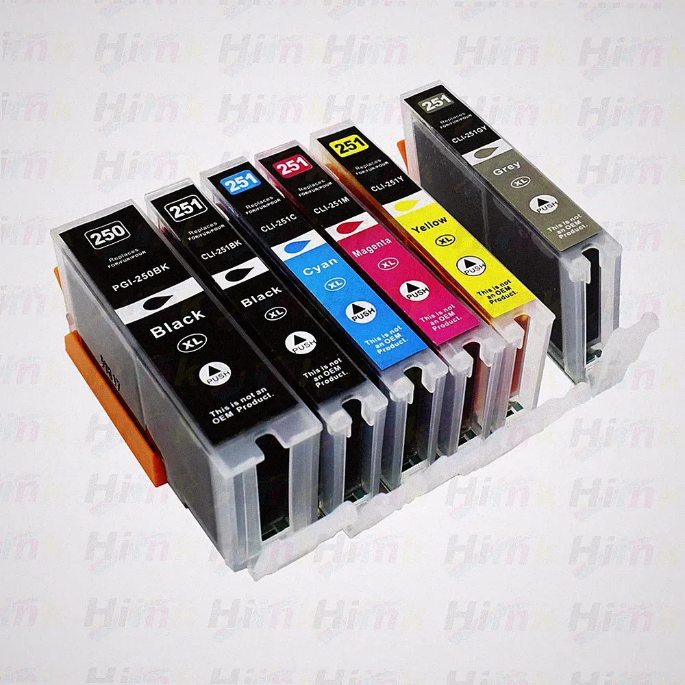 6PK PGI-250XL CLI-251XL Ink For Canon Pixma iP8720 MG6320 MG7120 MG7520 Printers