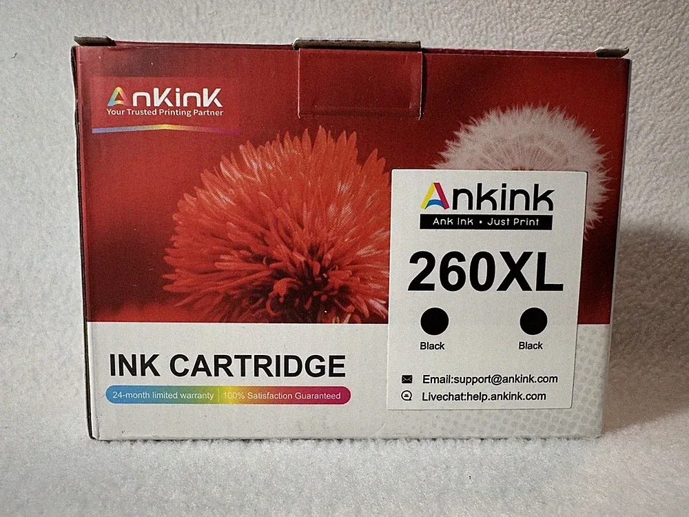 Black Printer Ink Cartridge 260 XL Fits Canon Pixma Printer Expires 11/2027