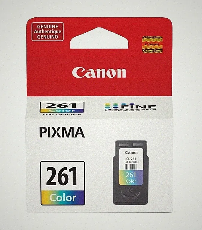 Canon PIXMA 261 Color Ink Cartridge CL-261 Genuine OEM New Sealed Printer Ink