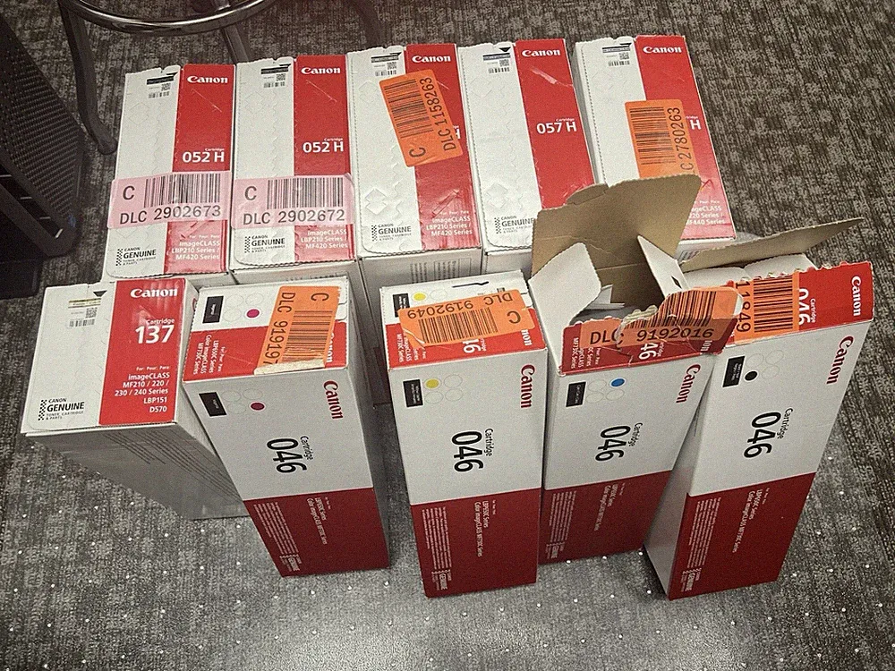 CANON Printer Toner and Ink Mixed lot (046, D570, 052 H) (READ DESCRIPTION)