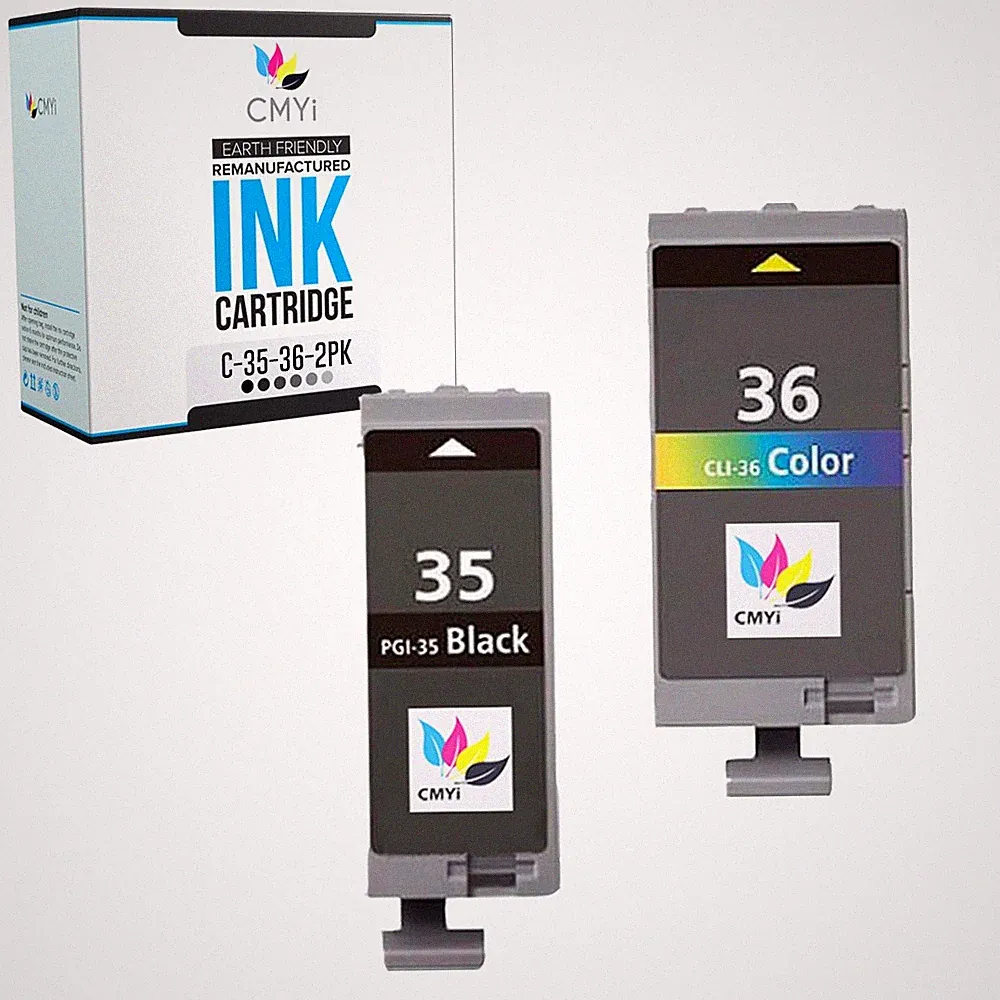 CMYi PGI-35 CLI-36 Ink Cartridges Lot for Canon 35 36 Combo Pack Fits PIXMA