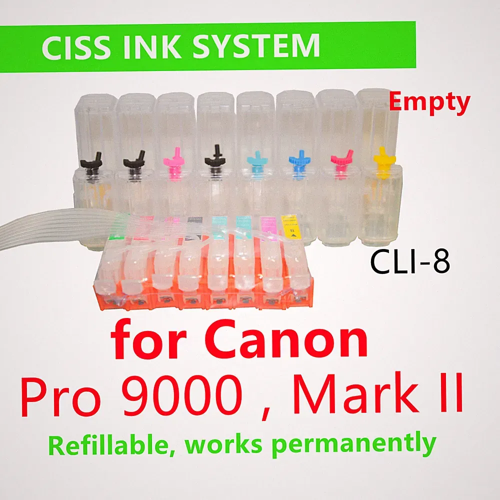 empty CIS CISS ink system for Canon Pixma Pro 9000 & Mark II cli-8 cartridge