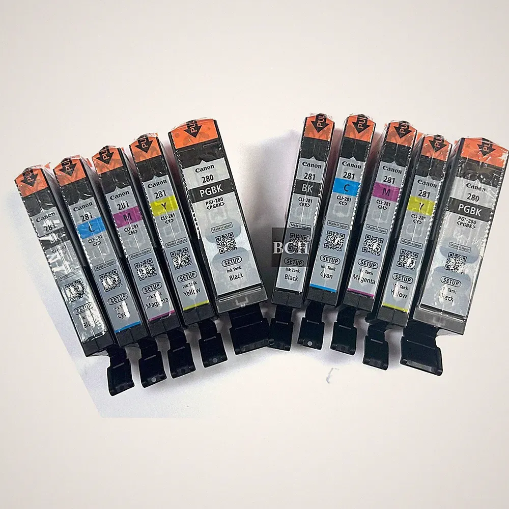 Genuine Canon 280/281 Ink Cartridges 2 Full Sets (10-Pack) OEM Brand Ne