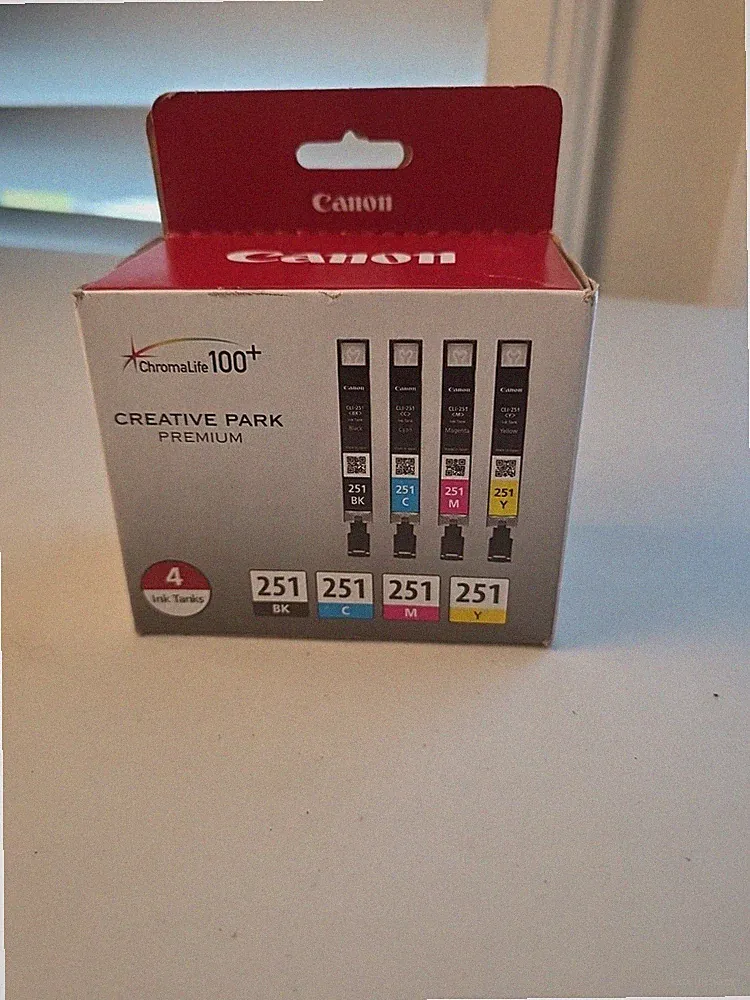 Genuine Canon CLI-251 BLACK/CYAN/MAGENTA/YELLOW 4 Pack