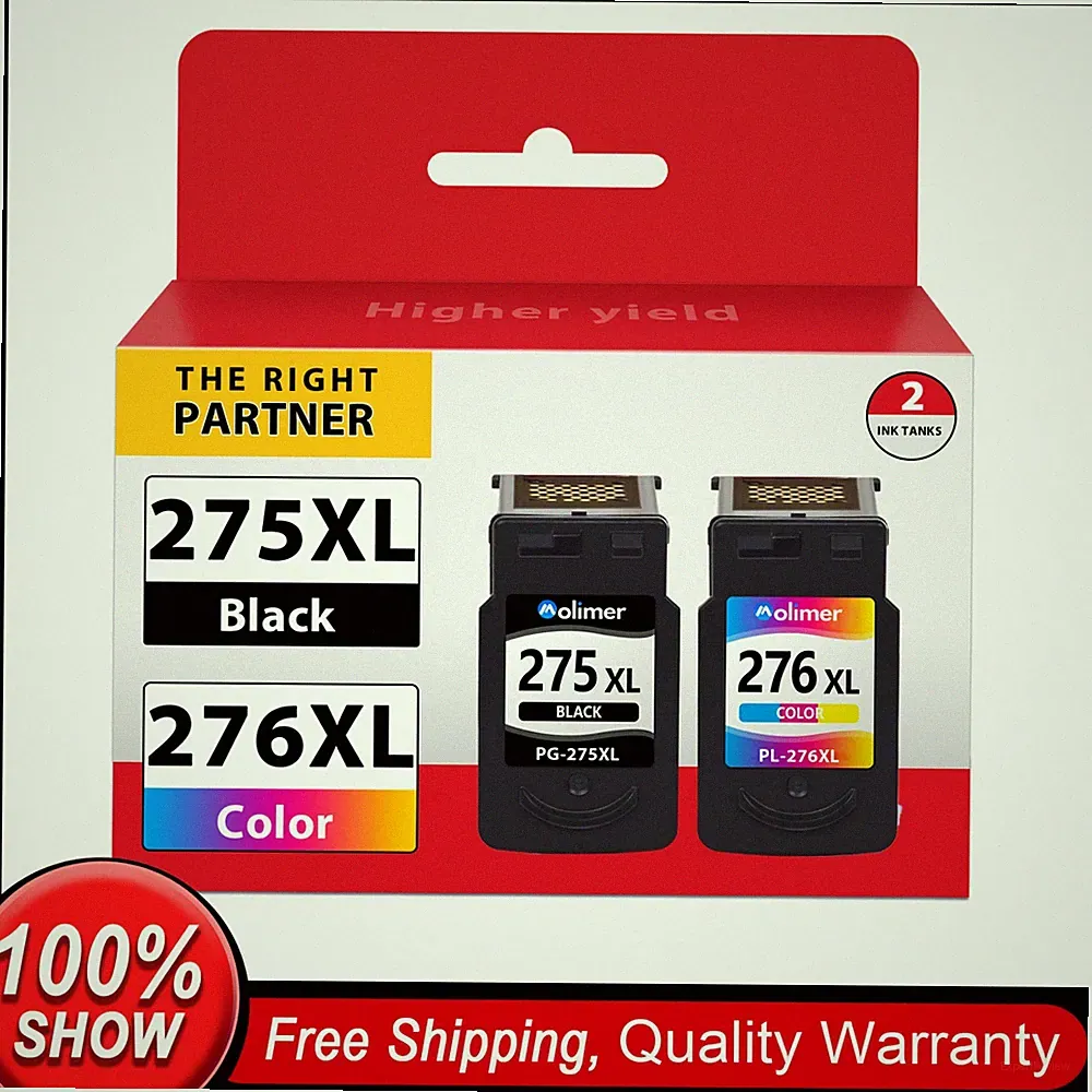 Ink 275XL 276XL for Canon Pixma TS3500 TS3720 TR4700 High Yield Combo Pack