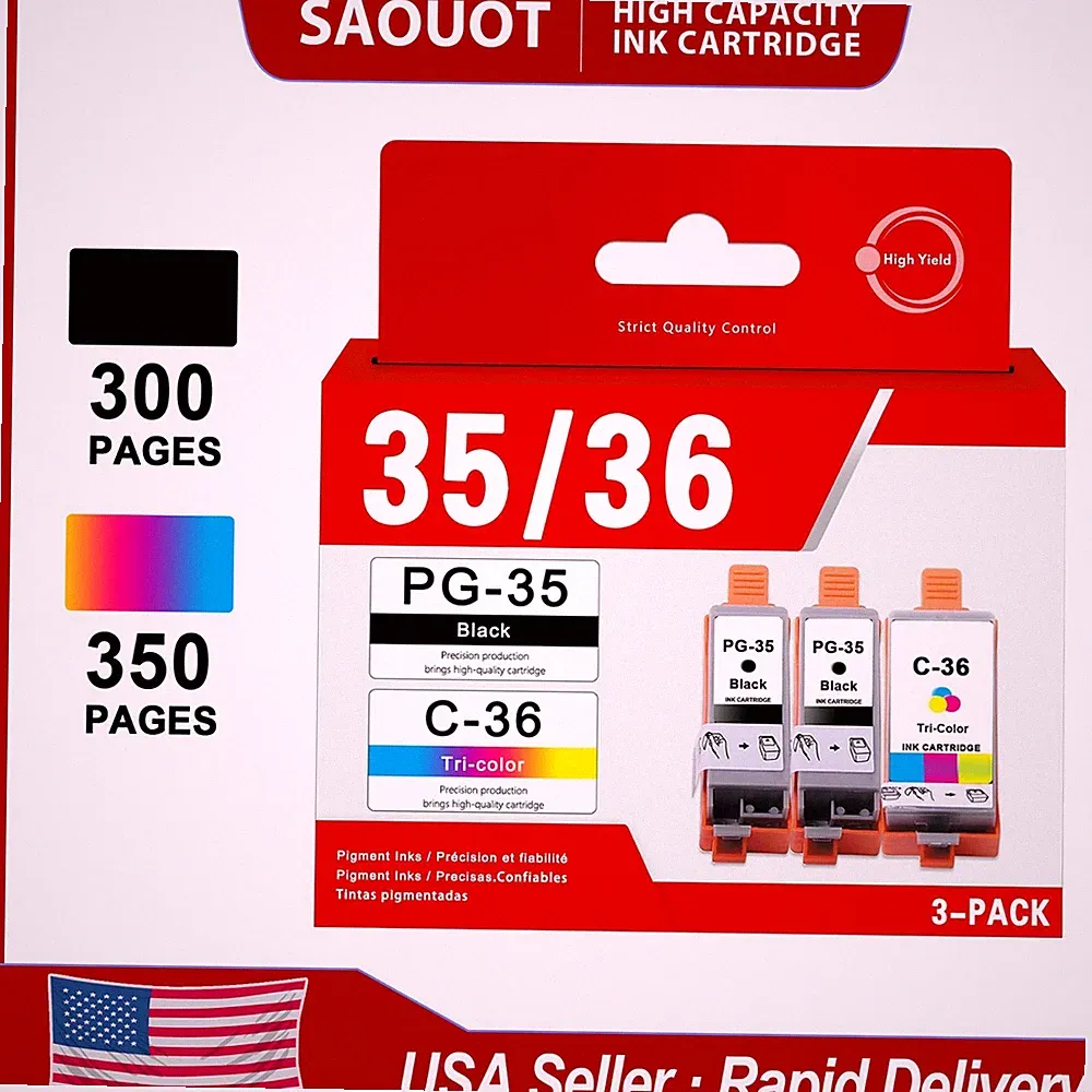 Ink Cartridges PGI-35 CLI-36 use for Canon Pixma Photo iP100 iP110 TR150 Printer