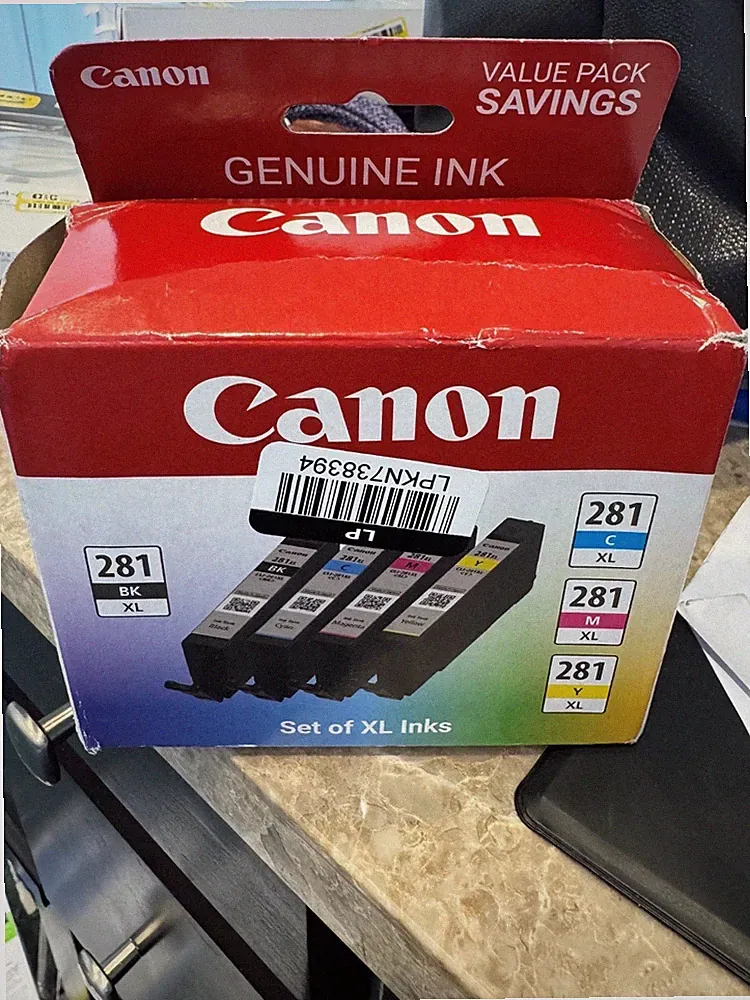 NEW GENUINE - CANON 281XL 4-PACK Ink Cartridges - 2037C005 Sealed Bags