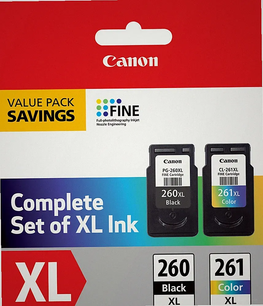 Original Canon PG 260 CL 261 black color ink Cartridges 260XL 261XL TS5320 TR70