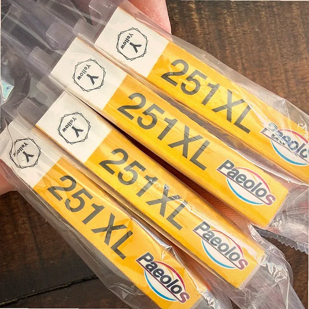 Paeolos Canon Printer Ink 251XL Cartridge Yellow Lot of 4 Set Inkjet New