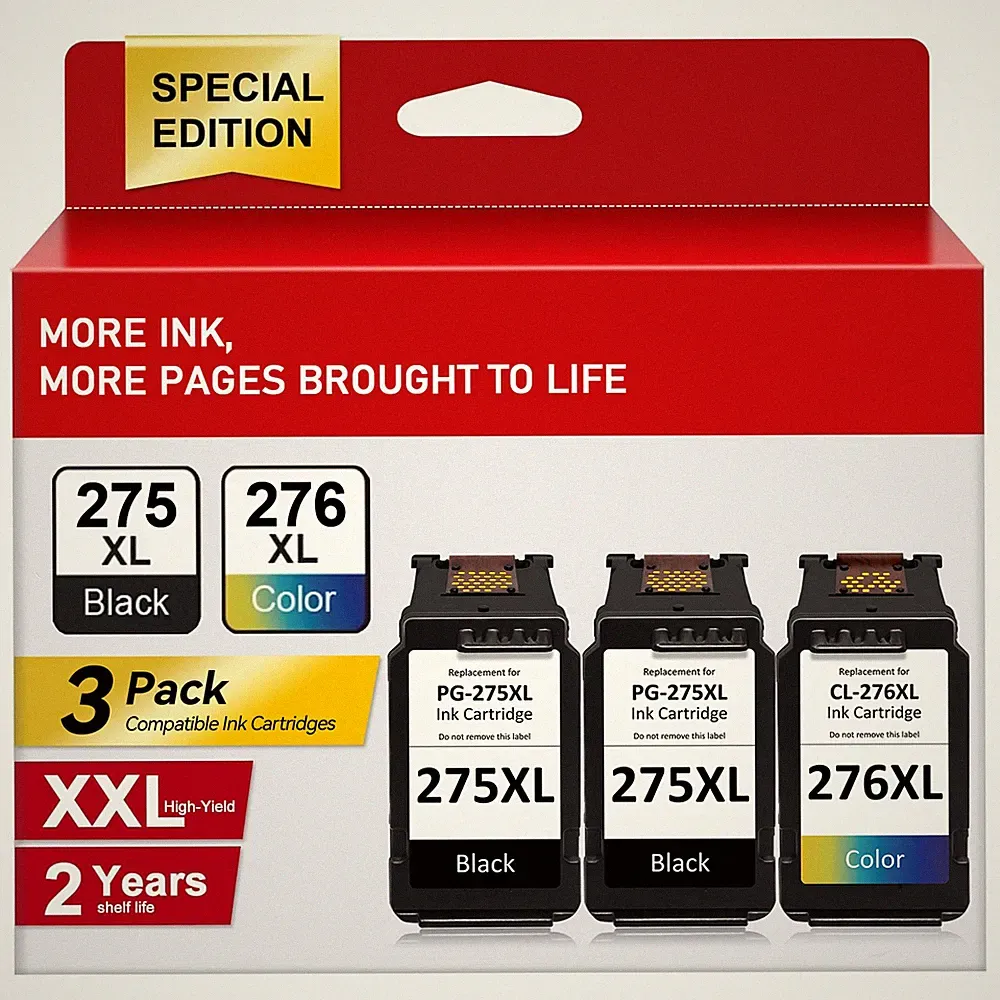PG-275XL CL-276XL Ink for Canon 275 276 XL Pixma TS3722 TS3522 TR4722 TR4720 Ink
