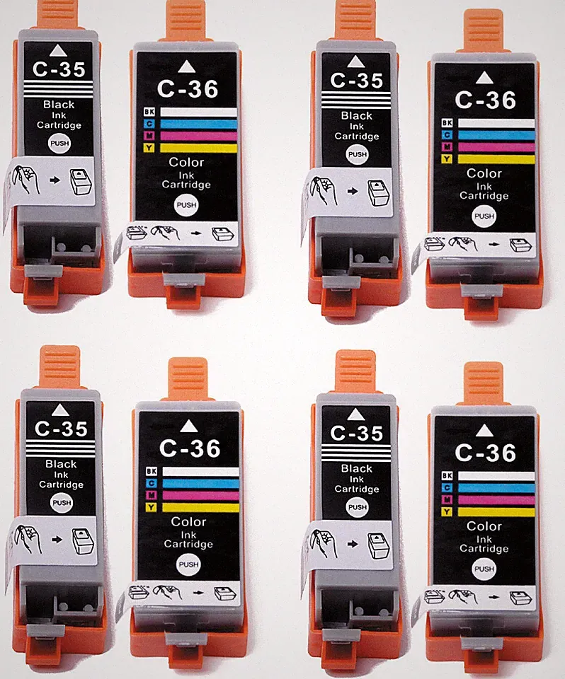 PGI-35 CLI-36 Ink Set + chip for use with Canon Pixma iP100 iP110 Photo Printer