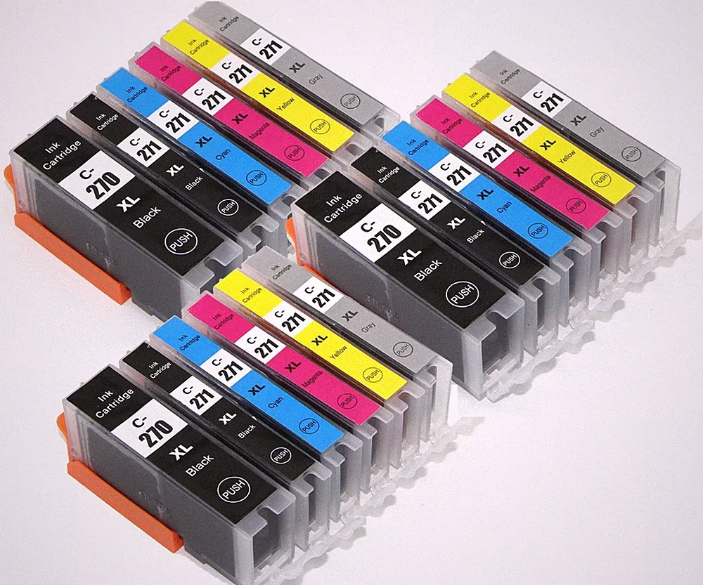 Printer Ink Cartridges Combo for PGI-270XL CLI-271XL Canon TS8020 TS9020 MG7720