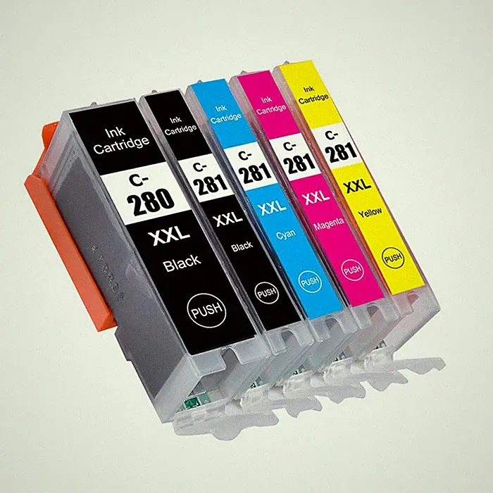 Printer Ink Combo Pack + Chip for Canon 280XXL 281XXL TR7520 TR8520 TS8120